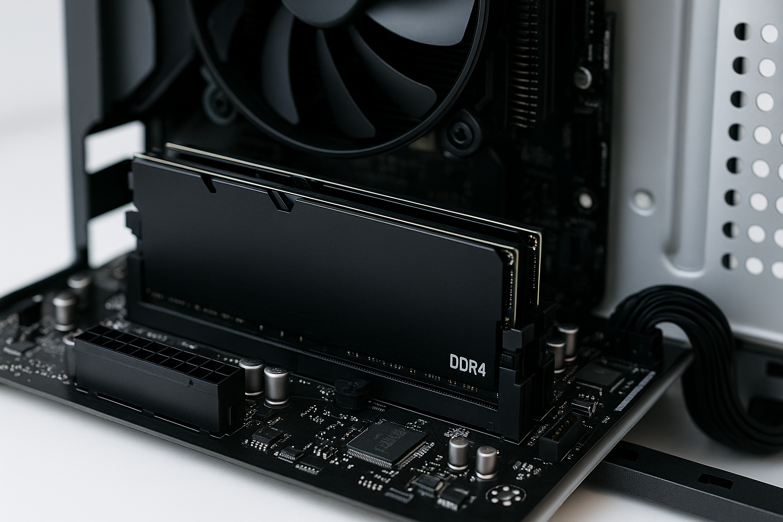 DDR4 RAM-Riegel im Dual-Channel auf dem Mainboard